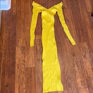 Shein Joyfunear Double V Neck Rib Knit Dress